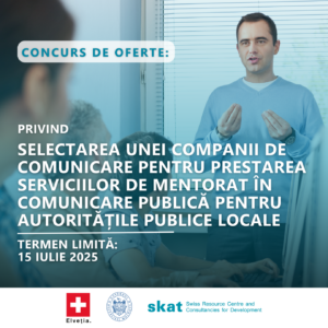 Contractarea unei companii de comunicare pentru prestarea serviciilor de mentorat în comunicare publică pentru autoritățile publice locale (APL)
